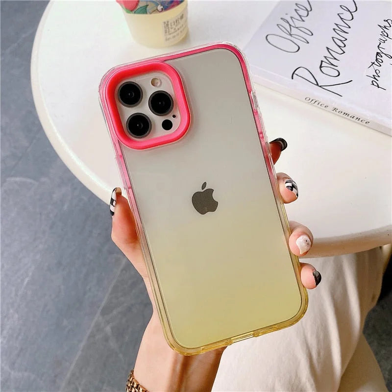 Case Bicolors - iPhone XS Max / Rosa e Amarelo