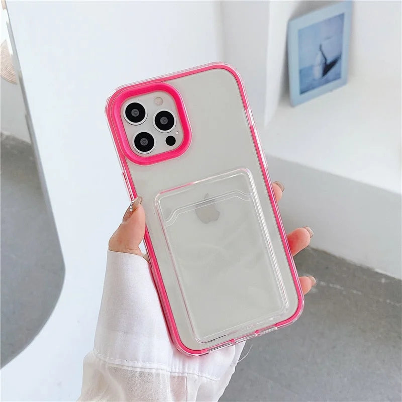 Case Card Clear - iPhone 13 Mini / Rosa