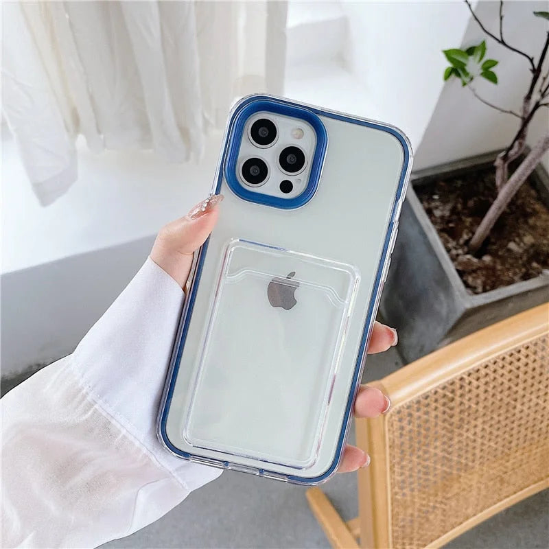 Case Card Clear - iPhone 7 e 8 / Azul
