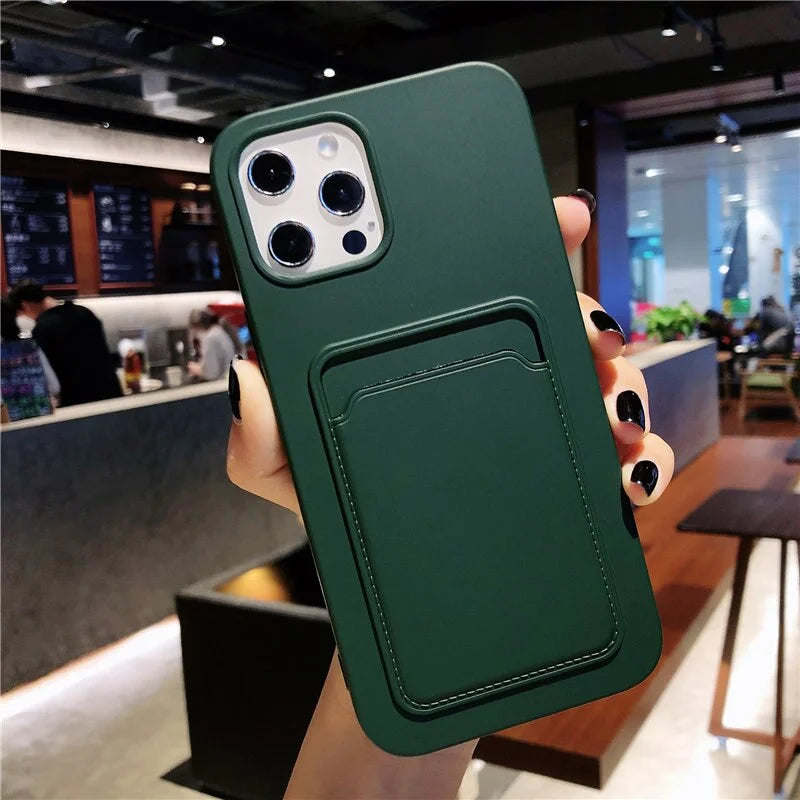 Case Card - iPhone 7, 8 e SE 2020 / Verde Escuro