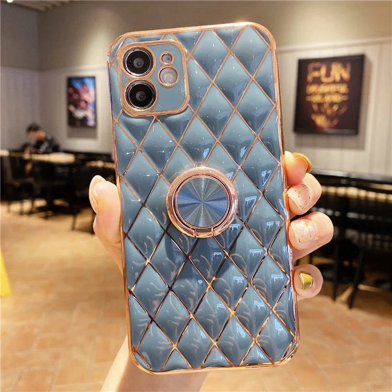 Case Diamond Ring - iPhone 7 e 8 / Cinza