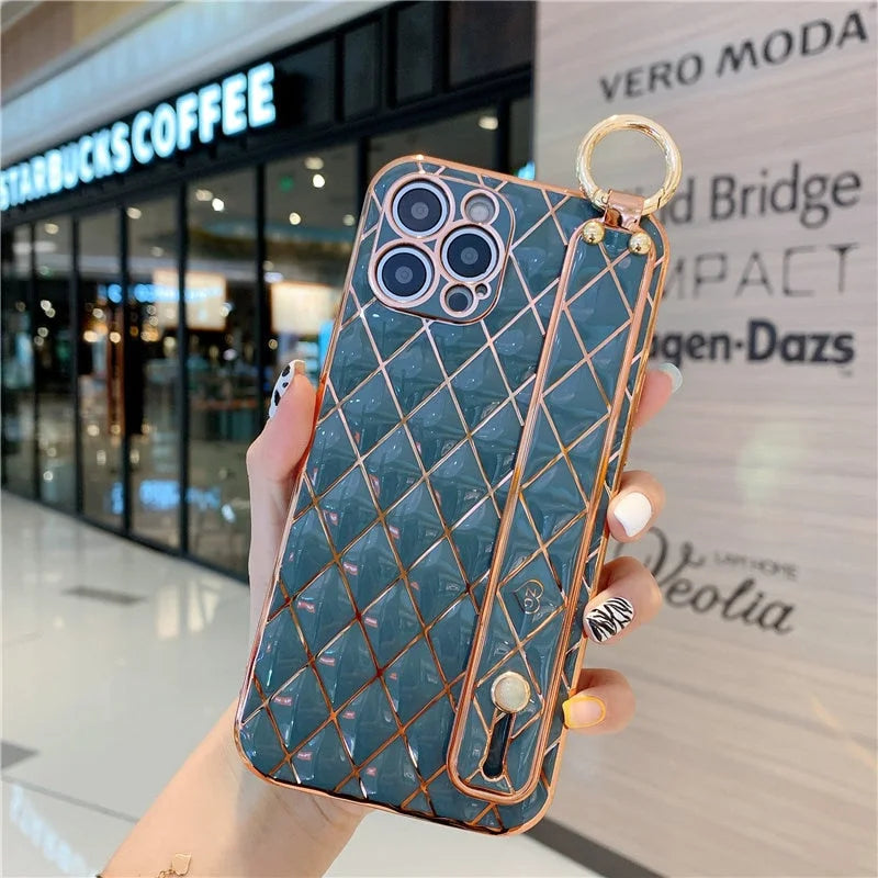 Case Diamond Strap - iPhone 7 e 8 / Cinza Azulado