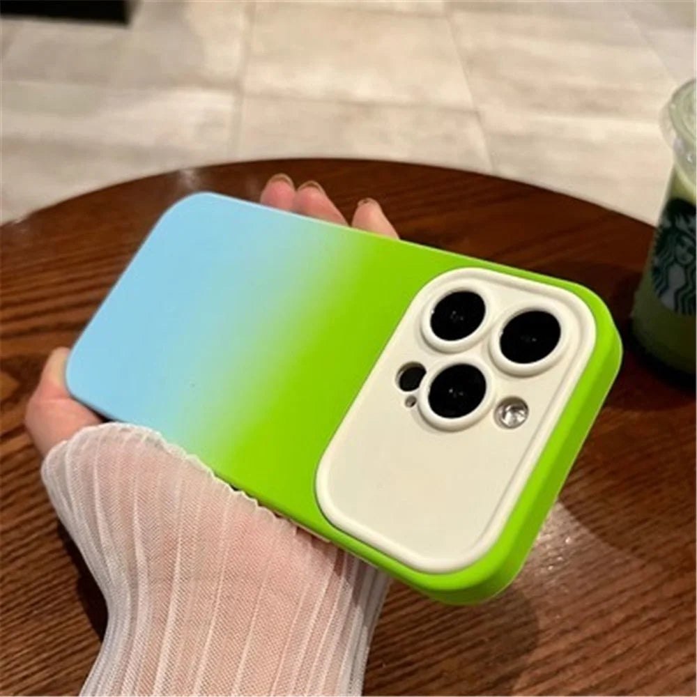 Case Double Gradient - Verde e Azul / iPhone 14
