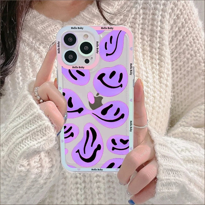 Case Funny Smile - Roxo / iPhone 14