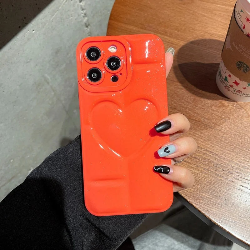 Case Glow Love - iPhone 14 / Laranja