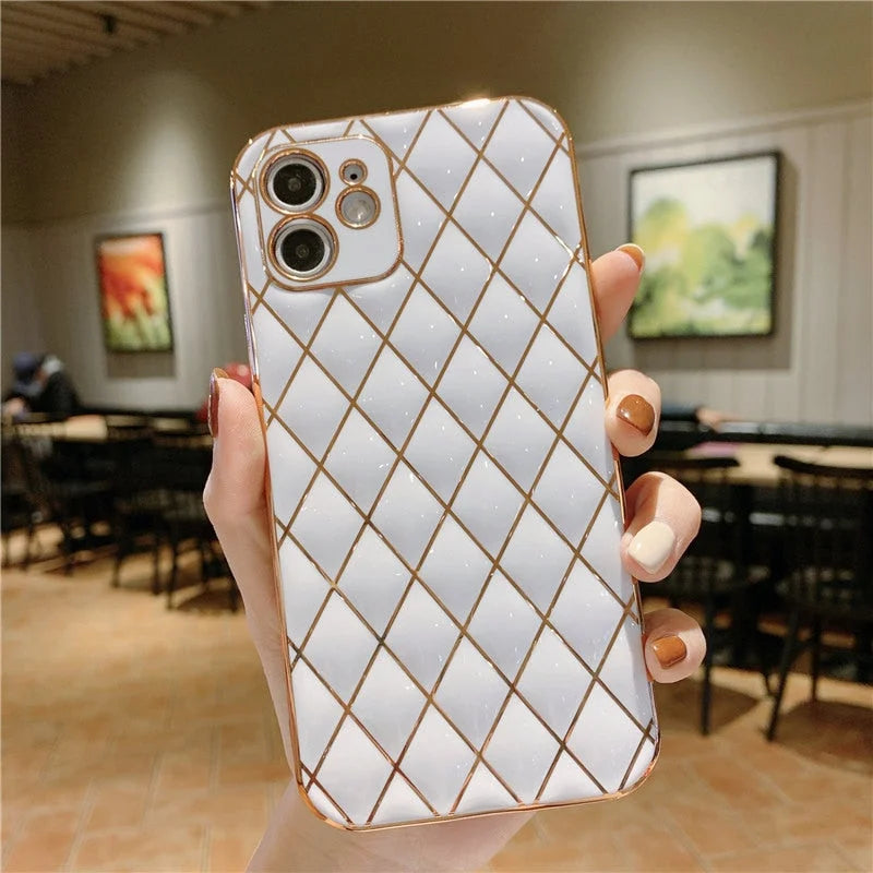 Case Golden Diamond - iPhone 7 e 8 / Branco