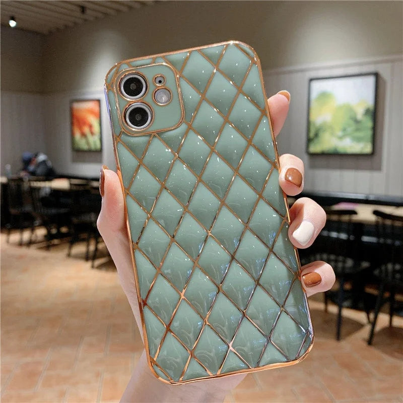 Case Golden Diamond - iPhone 7 e 8 / Verde Claro