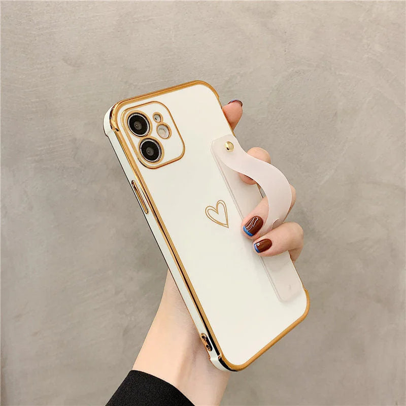 Case Heart Strap - iPhone 7, 8 e SE 2020 / Branco