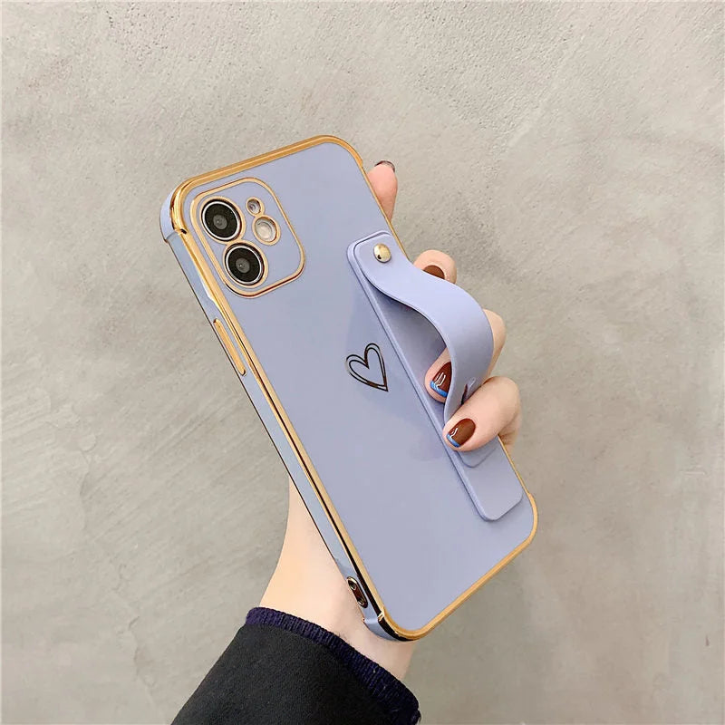 Case Heart Strap - iPhone 7, 8 e SE 2020 / Cinza