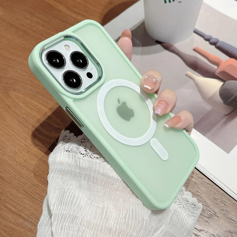 Case Mag Classic Color - Verde Claro / iPhone 14