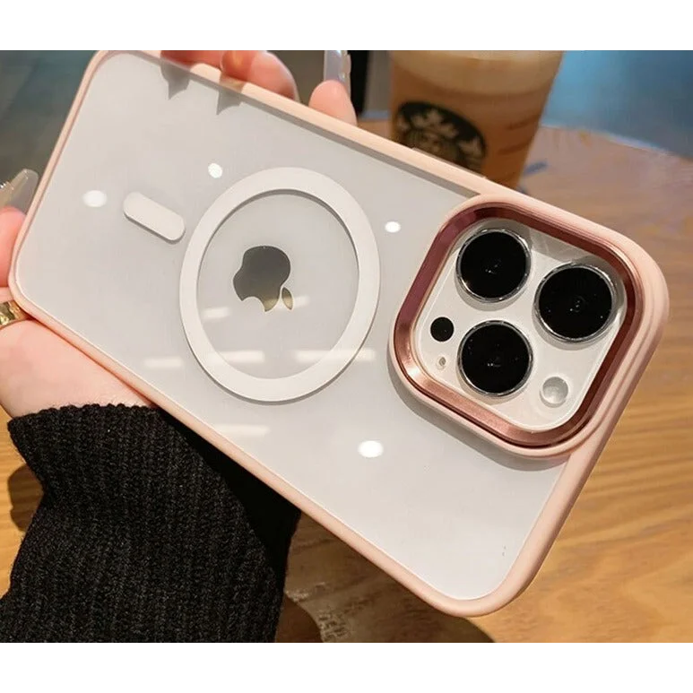 Case Mag Glass - Rosa / iPhone 14