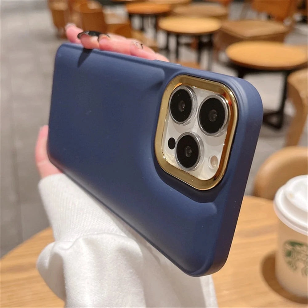 Case Puff Gold - Azul Marinho / iPhone 14