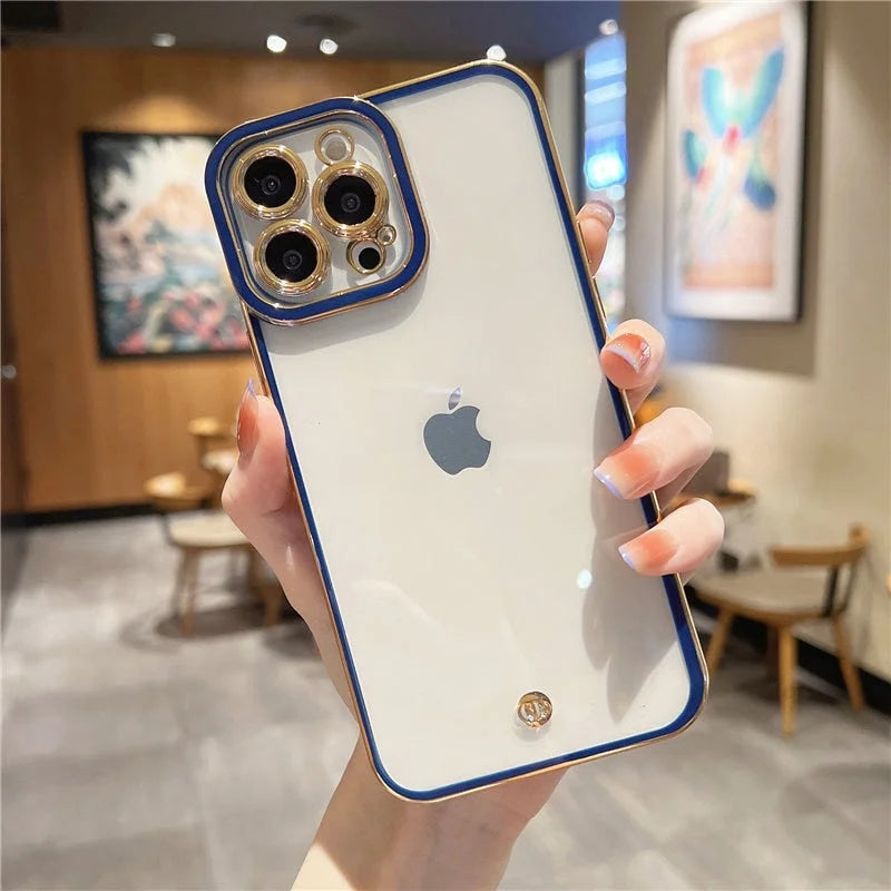 Case Real Gold - iPhone 7, 8 e SE 2020 / Azul