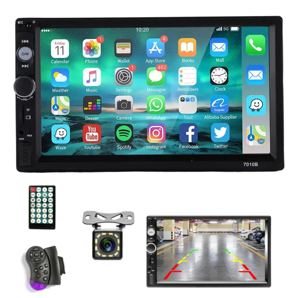 Central Multimídia 7 Polegadas Wifi Gps Mp5 Bluetooth - EasyCar [Compatível com qualquer veiculo] Tecno Import