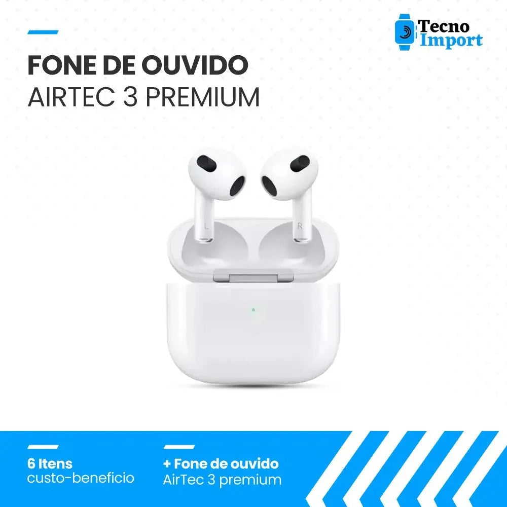 Combo Tecno Caixa de Acessórios 6 em 1 + Fone de Ouvido Bluetooth AirTec 3 Tecno Import