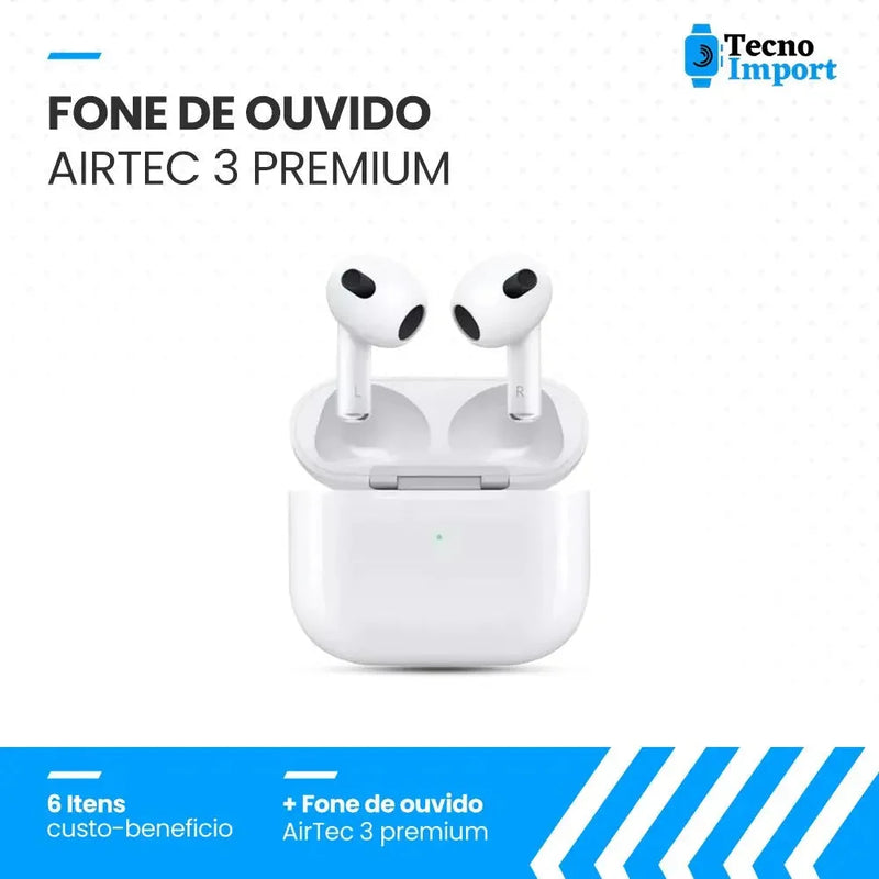 Combo Tecno Caixa de Acessórios 6 em 1 + Fone de Ouvido Bluetooth AirTec 3 Tecno Import