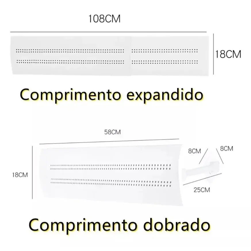 Defletor Ar Condicionado Split Tamanho E Ângulo Ajustável