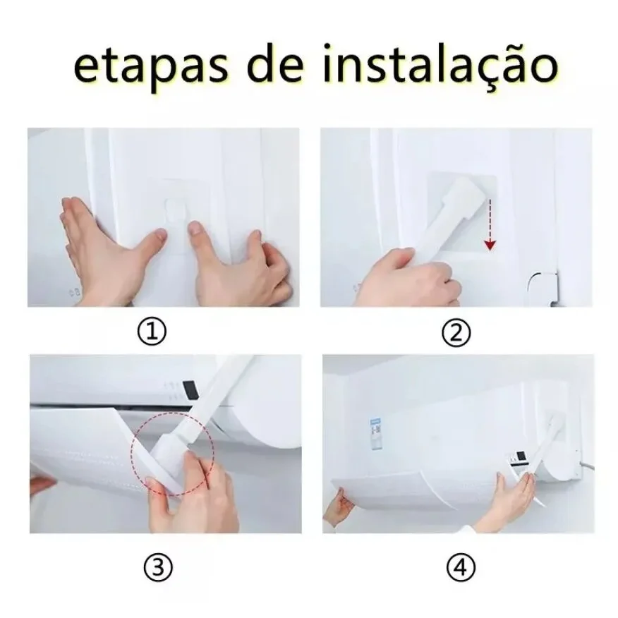 Defletor Ar Condicionado Split Tamanho E Ângulo Ajustável