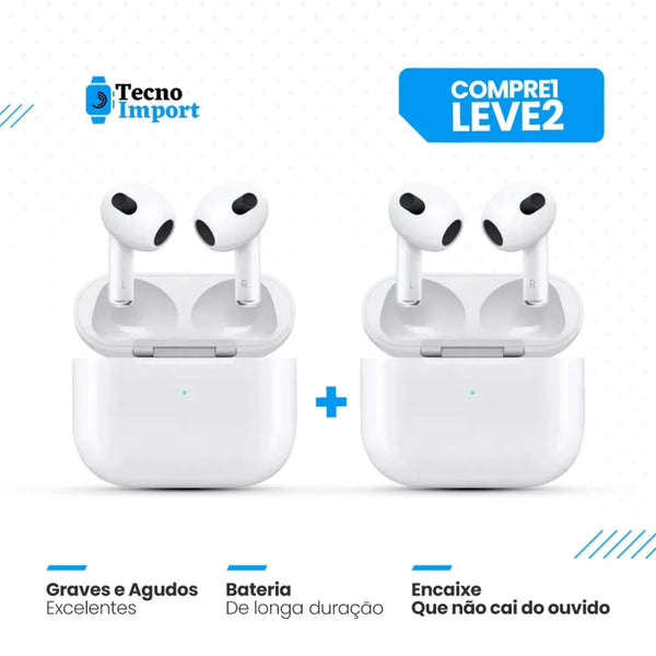 Fone Bluetooth AirTec 3 Premium Compre 1 Leve 2