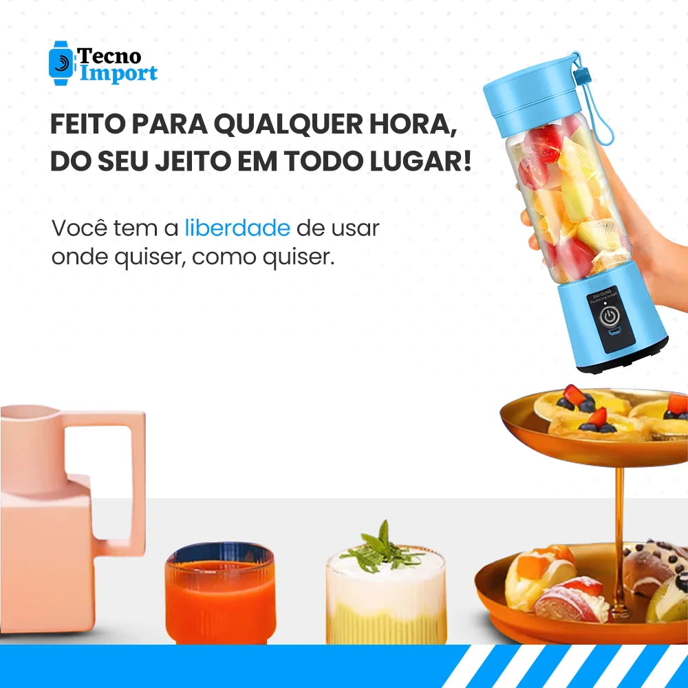 Liquidificador Portátil 6 Lâminas Tecno ®